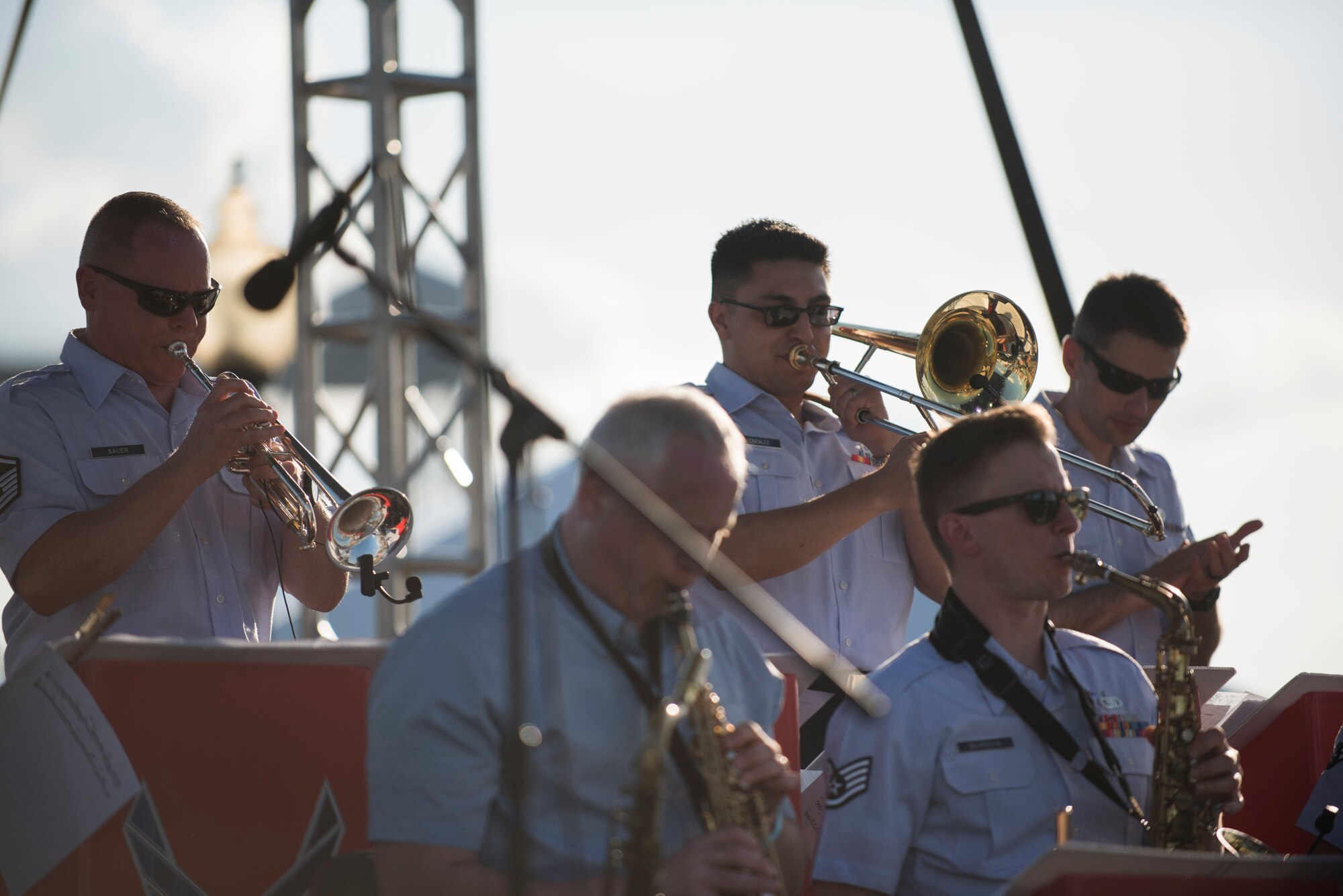 Jazz ensemble playing