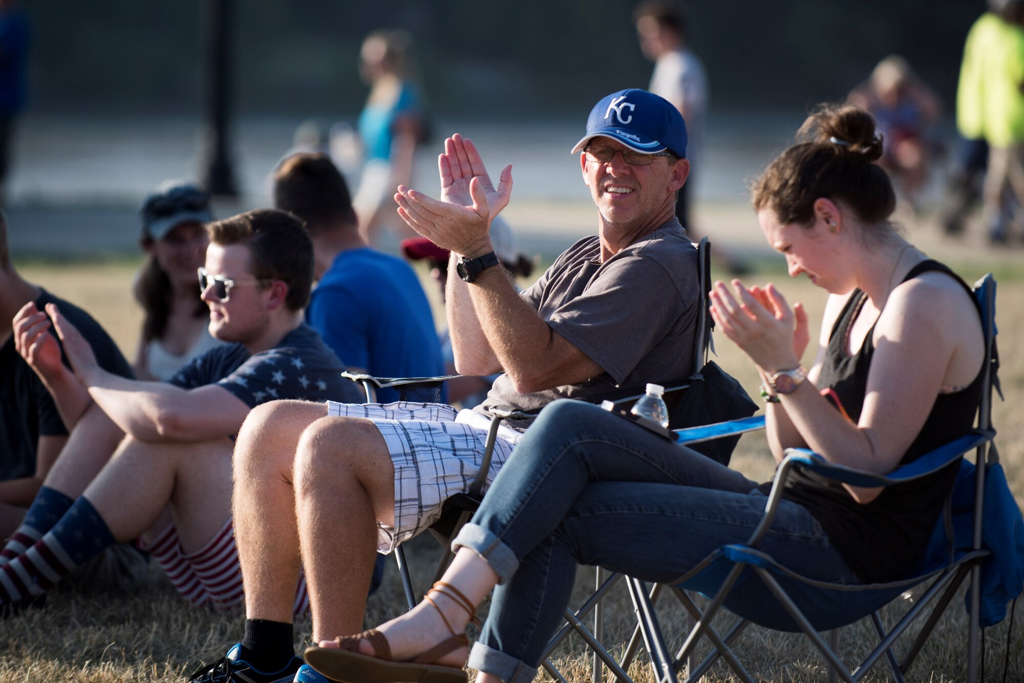 Family listening to concert