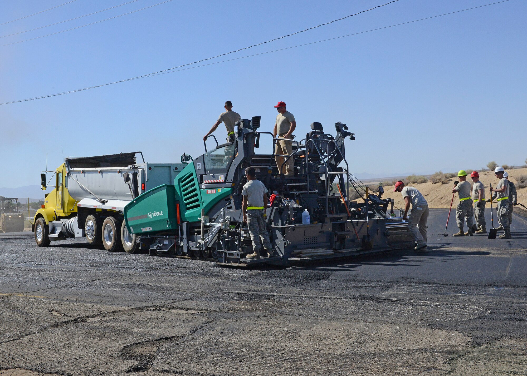 More than 80 Airmen from across the nation joined the 412th Civil Engineer Squadron to complete three large construction projects at Edwards.