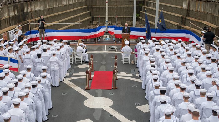 Senator McCain joins USS John S. McCain Namesake