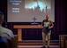 U.S. Air Force Chaplain Maj. Shawn Bishop, 92nd Air Refueling Wing Chaplain, gives a sermon during a protestant service at Fairchild Air Force Base, Washington, July 1, 2018. Through religious programming, morale building, visiting units and counseling support, the Chaplain Corps offers Airmen resources to stay physically, emotionally and spiritually fit. (U.S. Air Force photo/Airman 1st Class Whitney Laine)