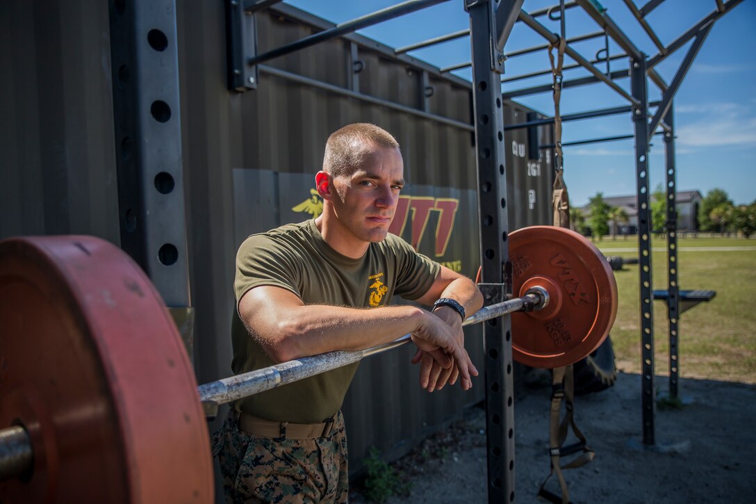 Sgt. Jared Skelley is the Force Fitness instructor with Headquarters and Headquarters Squadron aboard Marine Corps Air Station Beaufort. Skelley specializes in creating workout routines for individual Marines focusing on functional planes of motion, combat readiness and injury prevention.