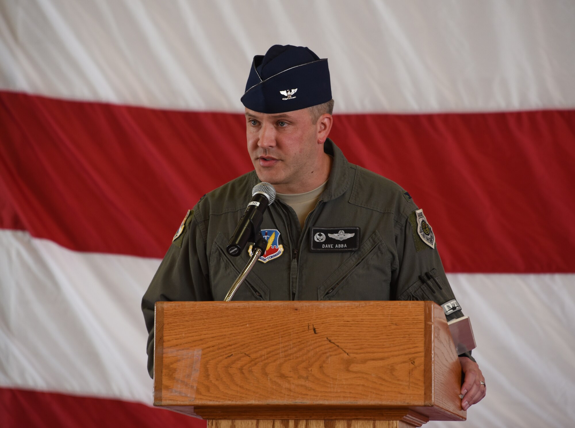 Commander speaking