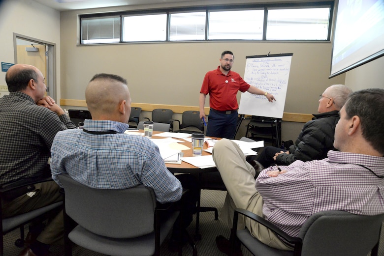 Dominic Ragucci, program manager for the Energy Resilience and Conservation Investment Program, leads a group discussion as part of an ERCIP workshop at Idaho National Laboratory held June 12-14.