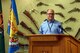 180712-F-UQ541-1162 Tony Lucas, 341st Missile Wing installation tribal liaison officer, kicks off the third annual tribal relations meeting July 12, 2018, in Great Falls, Mont. at the C.M. Russell Museum. The intergovernmental, daylong meeting was a mix of presentations and discussions, regarding federal actions that may affect tribal rights. (U.S. Air Force photo by Kiersten McCutchan)