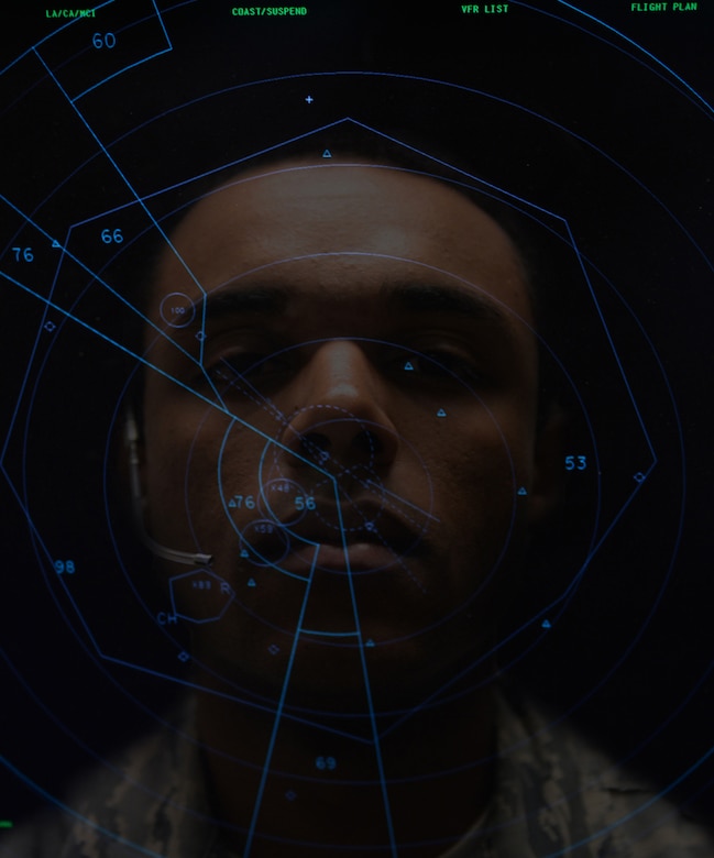 Staff Sgt. Anthony Morgan is the 28th Operations Support Squadron air traffic control standardization and evaluation noncommissioned officer in charge at Ellsworth Air Force Base, S.D. Air traffic controllers remain qualified via monthly exams that focus on set questions pertaining to the career field. (U.S. Air Force photo illustration by Airman 1st Class Nicolas Z. Erwin)