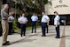 Charles Nicholls, U.S. Pacific Air Forces (PACAF) historian, gives Koukuu Jieitai, Japan Air Self Defense Force, Maj. Gen. Shinya Bekku, Koku Jieitai Surgeon General, a tour of the PACAF Headquarters building at Joint Base Pearl Harbor-Hickam, Hawaii, July 11, 2018.