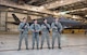 (From left to right) Senior Airman Daniel Karcher 423rd Security Forces Squadron, Senior Airman Lucas Reichenberger, 423rd SFS, Airman 1st Class Victor Williams, 422nd SFS and Airman 1st Class Jaxon Ramsey, 422nd SFS, stand guard over F-35A Lightning II Joint Strike Fighters during the Royal International Air Tattoo at RAF Fairford, July 14, 2018. This year’s RIAT celebrated the 100th anniversary of the Royal Air Force and highlighted the United States’ ever-strong alliance with the U.K. (U.S. Air Force photo by Senior Airman Chase Sousa)