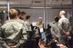 U.S. Air Force Maj. Gen. Timothy Fay, U.S. Air Forces in Europe-Air Forces Africa deputy commander talks to Airmen during Exercise Tacet Venari. Each Airmen gave their perspective of the training and what they thought the solution to the cyber-attack was.