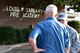 Louis Garland, son of late Chief Warrant Officer Louis F. Garland, speaks with Lt. Col. Scott Cline, 312th Training Squadron commander outside the Louis F. Garland Department of Defense Fire Academy on Goodfellow Air Force Base, Texas, July 13, 2018. Garland said he was moved at the sight of his father’s name. (U.S. Air Force photo by Senior Airman Randall Moose/Released)