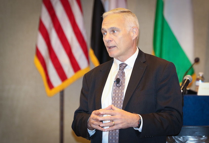 Retired U.S. Army Lt. Gen. James L. Terry, former U.S. Army Central commanding general (2013-2015) and the first commander of the Combined Joint Task Force - Operation Inherent Resolve, discusses current regional coalition operations at the 2018 Senior Strategy Session – Arabian Peninsula / Levant in Arlington, Va, July 11, 2018. Terry, who currently serves as the Senior Vice President of Business Development and Ground Strategy for Cubic Global Defense, encouraged regional partners to acquire a shared vision through the creation of a Coalition Land Operations Center as a foundation to share intelligence, training, and communication with partner nations to ultimately defeat current and future adversaries. Over the four-day conference, speakers and participants will engage in discussions centering on the complexities and lessons learned from Joint, Interagency, Intergovernmental and Multinational (JIIM) efforts during ongoing theater campaigns that have global implications.
