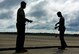 U.S. Air Force Airman 1st Class Joey Albright, left, and Staff Sgt. Jameson Holmes, 20th Aircraft Maintenance Squadron (AMXS) tactical aircraft maintainers, work together to untangle a cable at Shaw Air Force Base, S.C., June 26, 2018.