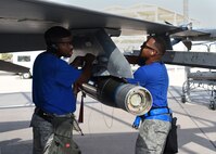 Airmen from the 62nd Aircraft Maintenance Unit compete in the 56th Maintenance Group 2nd Quarter Load Competition, July 13, 2018 at Luke Air Force Base, Ariz.