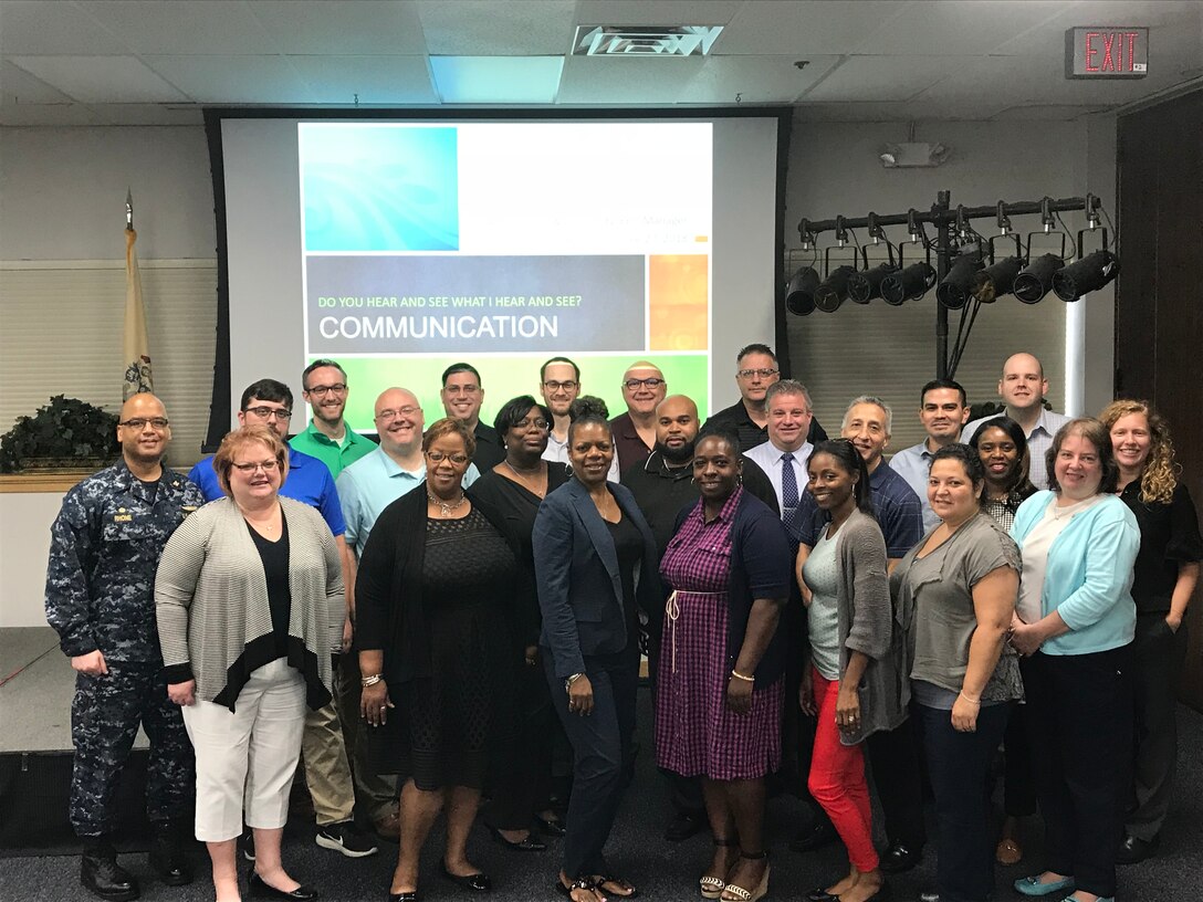 Twenty-two employees from Defense Contract Management Agency Lockheed Martin Moorestown in New Jersey participated on June 27 in a team-building workshop entitled, Communication: Do you Hear and See what I Hear and See? (Photo courtesy of DCMA Lockheed Martin Moorestown)