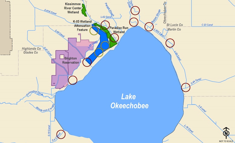 Lake Okeechobee Watershed Restoration Project map 2018