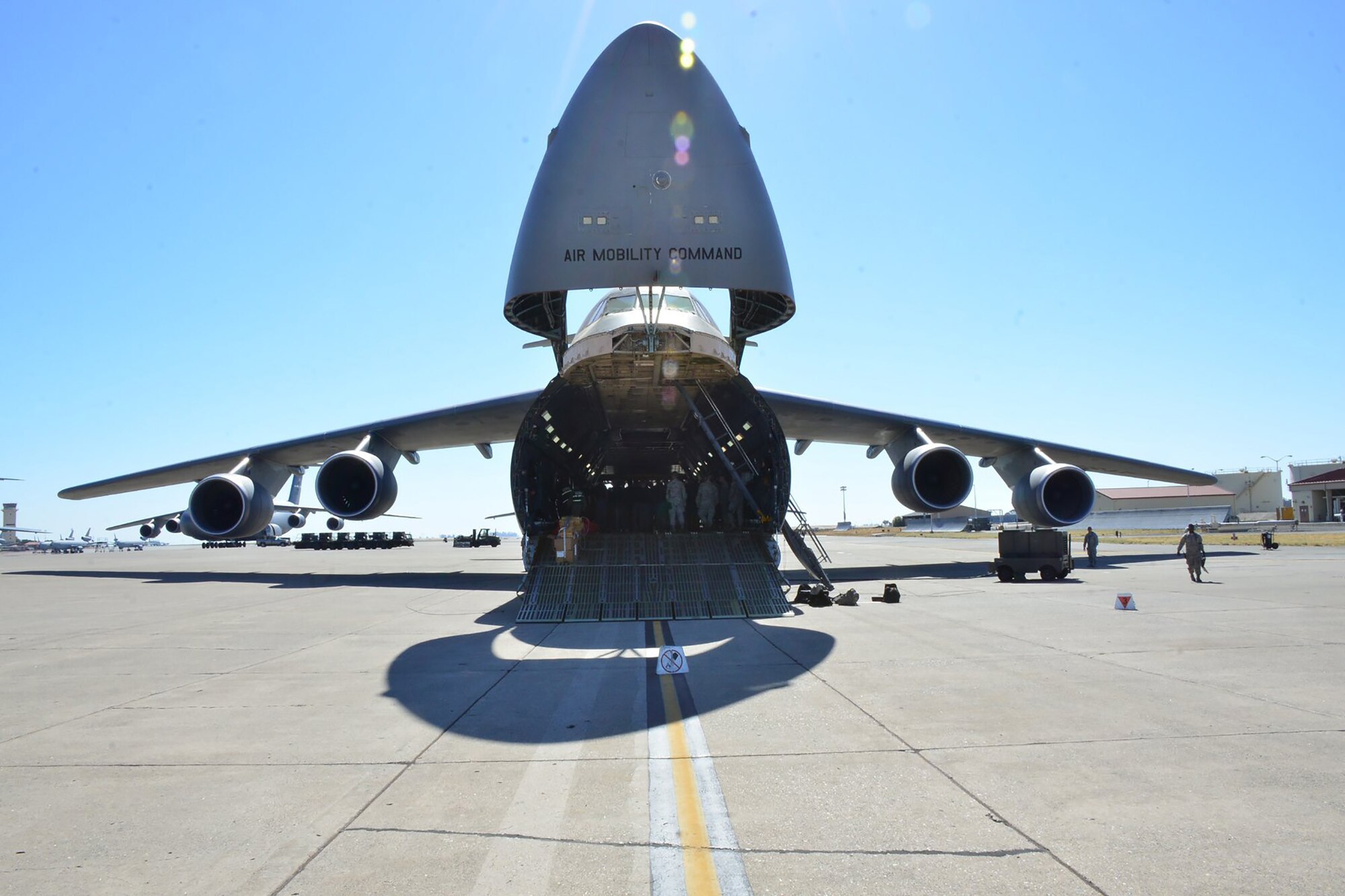 wo C-5M Super Galaxy aircraft were highlighed during the 349th Air Mobility Wing's July UTA.