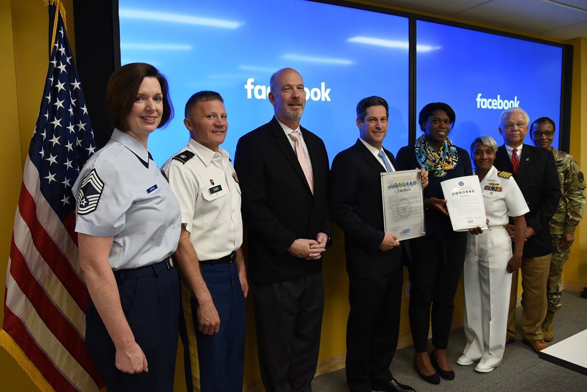 Facebook is proud to show support to Veterans, Guard, and Reserve members by signing the Employer Support of the Guard and Reserve Statement of Support