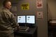 Airman 1st Class Noah Carlton, 60th Force Support Squadron, uses an x-ray machine to inspect the content of packages processed through the Official Mail Center, May 5, 2018, Travis Air Force Base, Calif.   The 60 FSS OMC is responsible for processing mail for Travis AFB, David Grant USAF Medical Center, and commercial company deliveries. (U.S. Air Force Photo by Heide Couch)