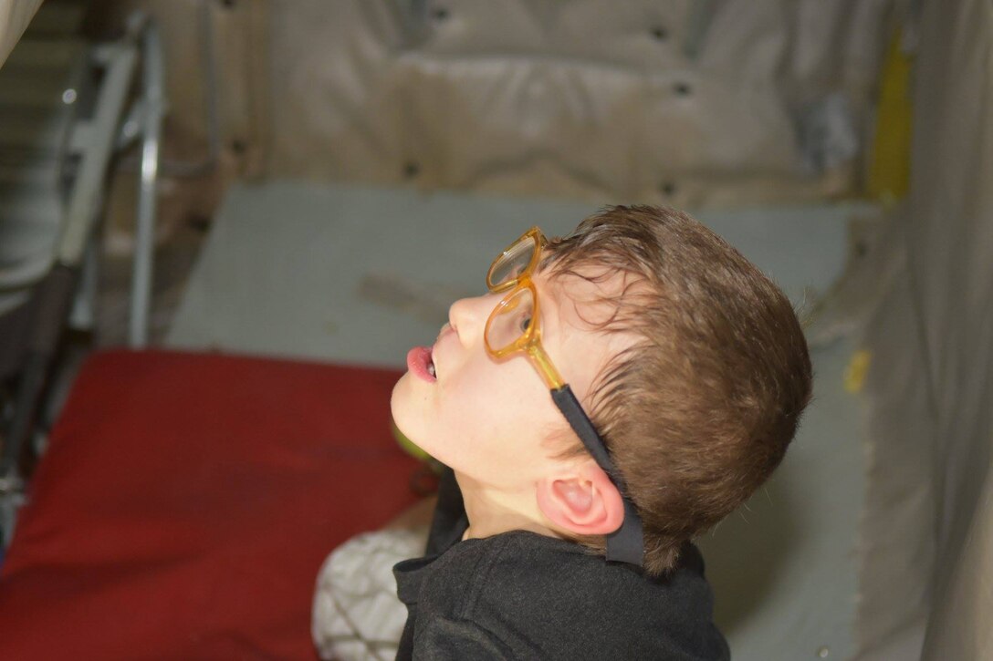 Tommy Judge and his family on a static tour of the KC- 135R Stratotanker on June 21, 2018 at Seymour Johnson Air Force Base, NC.