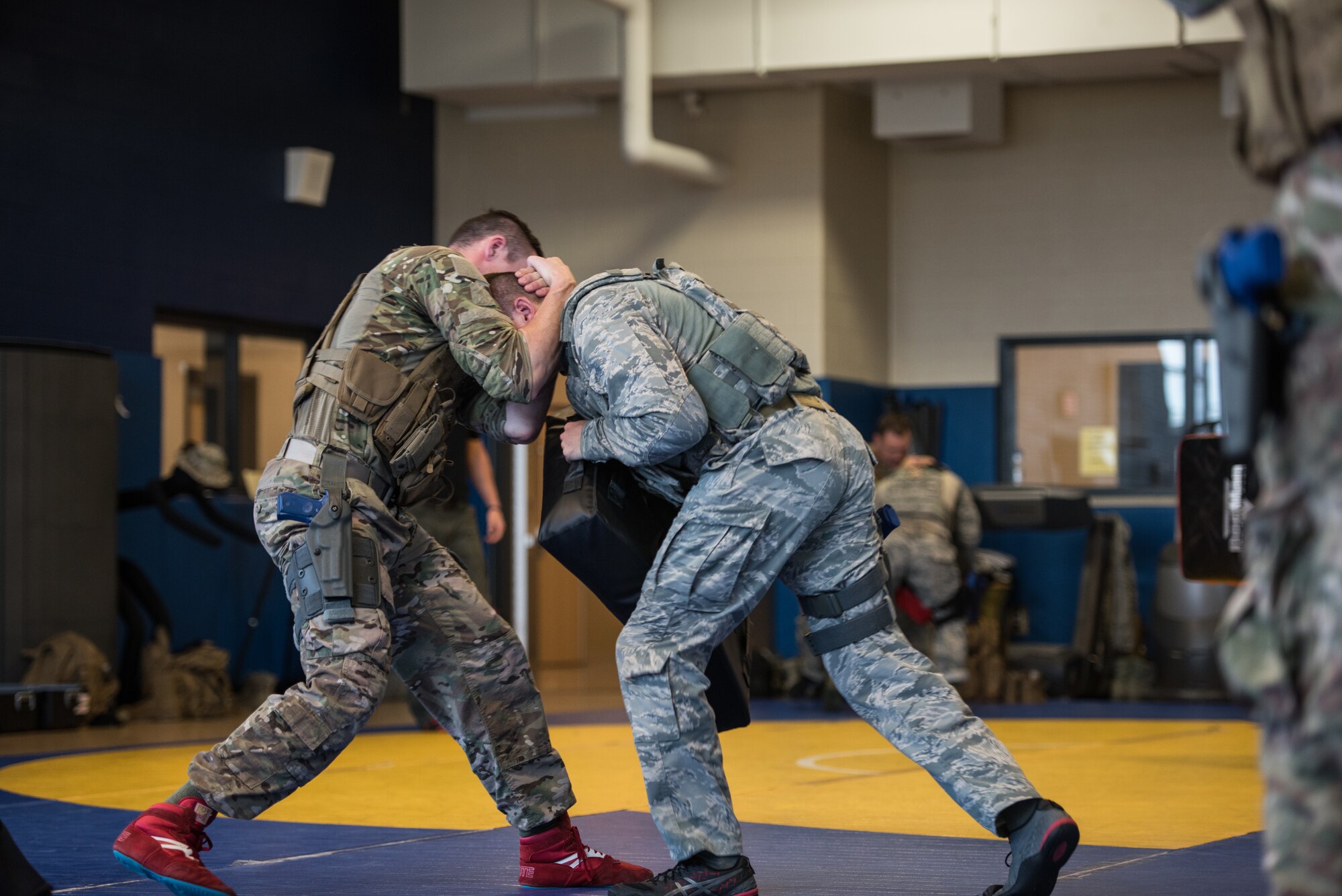 The 193rd Special Operations Security Forces Squadron, Pennsylvania Air National Guard, complete a defensive tactics course July 11-13, 2018 in Middletown, Pennsylvania