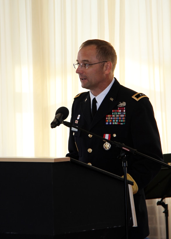 Maj. Gen. William H. Graham speaks at ceremony