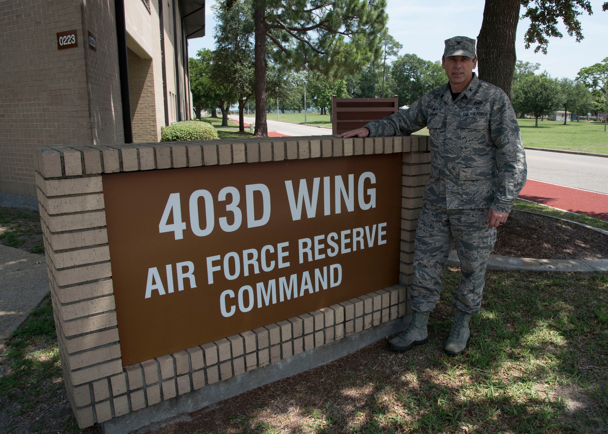 Col. Carl Spear is the commander 403rd Aeromedical Staging Squadron that provides home station medical readiness for 1,500 403rd Wing reservists and the wartime tasking to establish medical triage and staging anywhere in the world. He is also an optometrist with over 20 years of experience and is the senior vice president of Eye Care North America for Luxottica, an Italian eyewear company based in Milan. (U.S. Air Force photo by Maj. Marnee A.C. Losurdo)