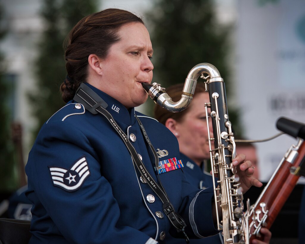 The 566th Air Force Band performs in Wausau, Wis., June 27, 2018.