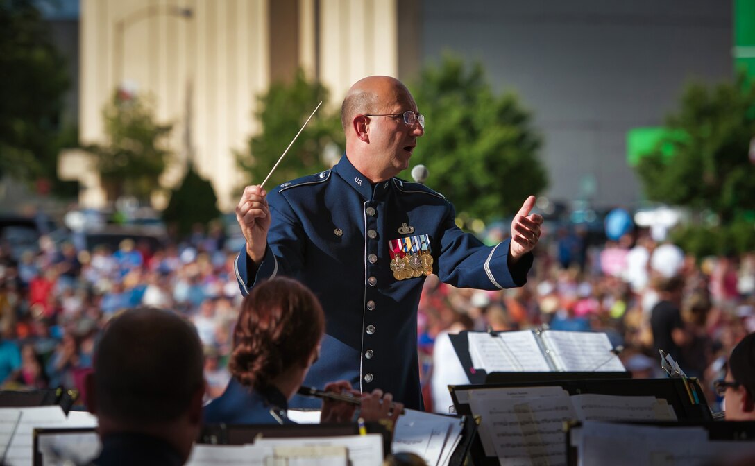 The 566th Air Force Band performs in Wausau, Wis., June 27, 2018.