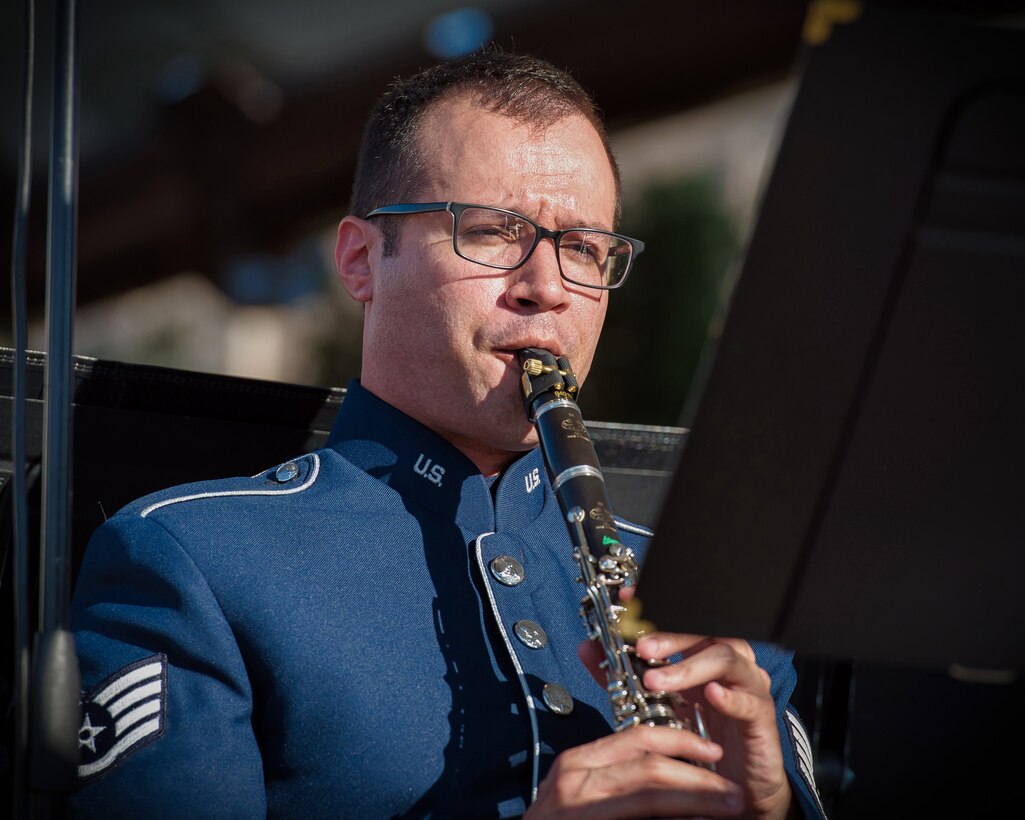 The 566th Air Force Band performs in Wausau, Wis., June 27, 2018.