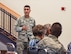U.S. Air Force Col. Ricky Mills, 17th Training Wing commander challenges new Goodfellow commanders to seek initiatives with community leaders during the quarterly partnership meeting held at the San Angelo Museum of Fine Arts, San Angelo, Texas, July 19, 2018. Goodfellow and San Angelo lead the Air Force with 26 active  partnership agreements.  (U.S. Air Force photo by Aryn Lockhart/Released)