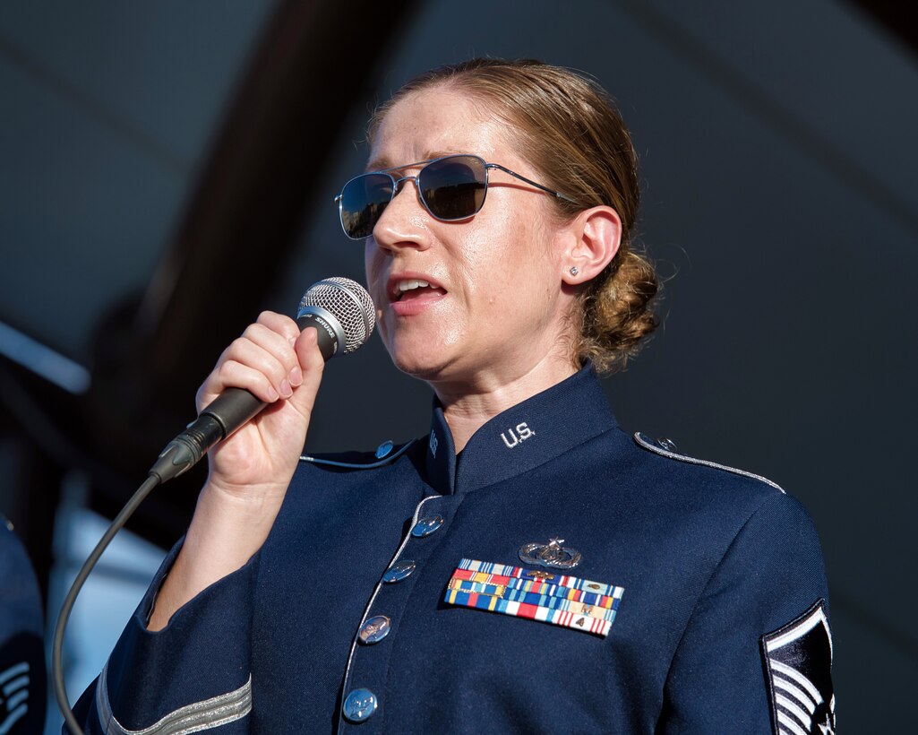 The 566th Air Force Band performs in Wausau, Wis., June 27, 2018.