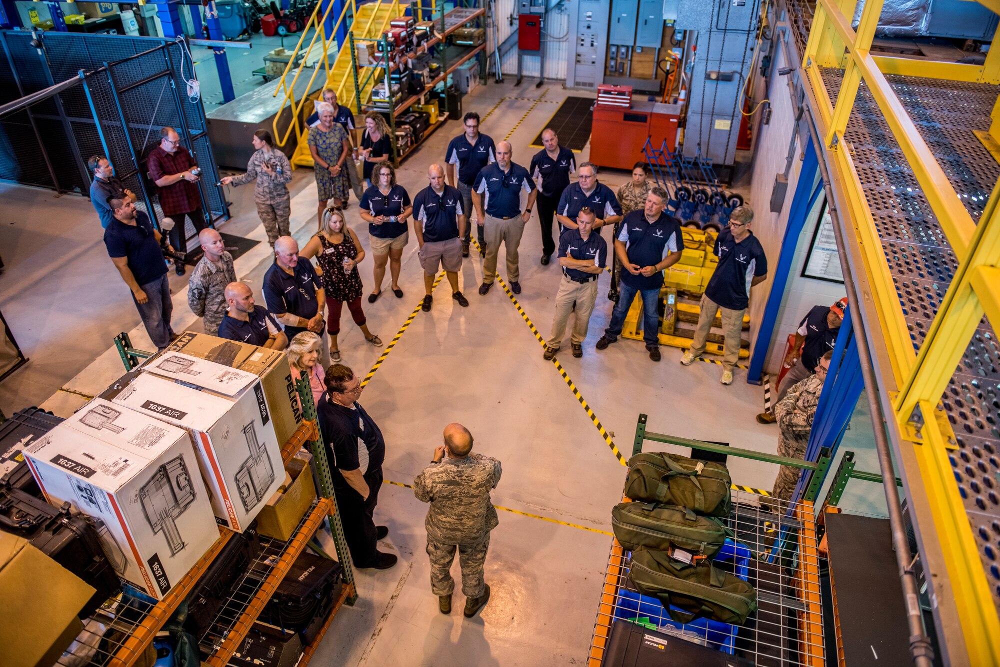 Team Dover honorary commanders tour the Consolidated Tool Kit at Dover Air Force Base, Del., July 19, 2018. Honorary commanders received an in-depth briefing of Team Dovers' maintenance groups' capabilities to execute U.S. Air Force missions. (U.S. Air Force photo by Staff Sgt. Damien Taylor)
