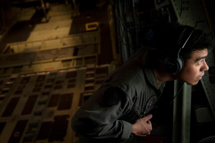 Marines of the 3d Transportation Support Battalion, VMGR-152, and Marine Wing Support Squadron 172 are participating in Exercise Kodiak Mace. During the exercise, through July 25, Marines are conducting joint precision air drop system, cargo, and personnel airdrops.