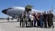 Four 93rd Air Refueling Squadron aircrew members and a group of Spokane-area school district superintendents pose for a photo after an orientation flight at Fairchild Air Force Base, Washington, July 18, 2018. As the Air Force enhances their partnerships with schools, educators gain more insight into Air Force opportunities and can enhance students’ educational experiences. This partnership benefits recruiting while creating a more efficient way for Airmen and their families to address education concerns. (U.S. Air Force photo/Airman Jesenia Landaverde)