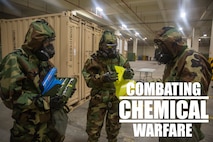 Marines place marked flags around a point of contamination during a reconnaissance, surveillance and decontamination (RSD) course conducted by chemical, biological, radiological and nuclear (CBRN) Marines with Combat Logistics Regiment 35, 3rd Marine Logistics Group July 17, 2018 at Camp Kinser, Okinawa, Japan. The RSD course ensures that Marines can effectively detect and decontaminate themselves in a CBRN environment and save lives of Marines in the area. (U.S. Marine Corps photo illustration by Pfc. Terry Wong)