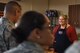 U.S. Air Force Airmen attend the weekly Waffle Wednesday at the USO at Incirlik Air Base, Turkey, July 11, 2018.