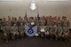Goodfellow Air Force Base technical sergeant selects stand with base leadership during a release party at the Event Center on Goodfellow Air Force Base, Texas, July 19, 2018. Congratulations to all technical sergeant selects. (U.S. Air Force photo by Senior Airman Randall Moose/Released)