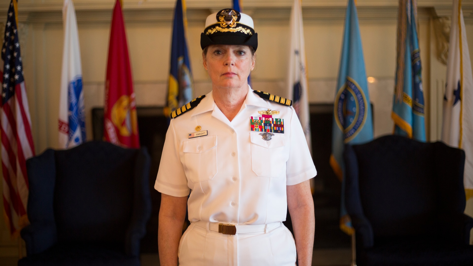 Ebright’s 36 years of service began when she enlisted in the Navy in 1982 as an oceans systems technician analyst prior to becoming a commissioned officer in 1991. She began her career in contracting in 2002 as a contracts supervisor. After several other contracting positions, she closed her Navy career as the commander of DCMA International. (Click next to read more)
