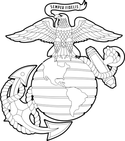 Eagle, Globe and Anchor B-W-1 Logo