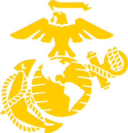 Eagle, Globe and Anchor New - Yellow Logo