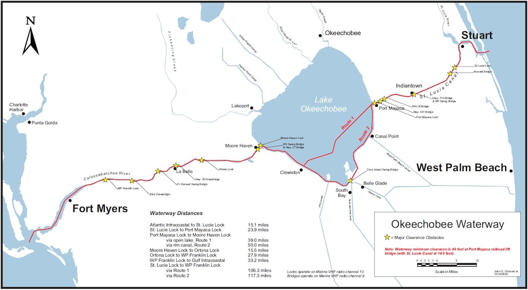 Okeechobee Waterway Map