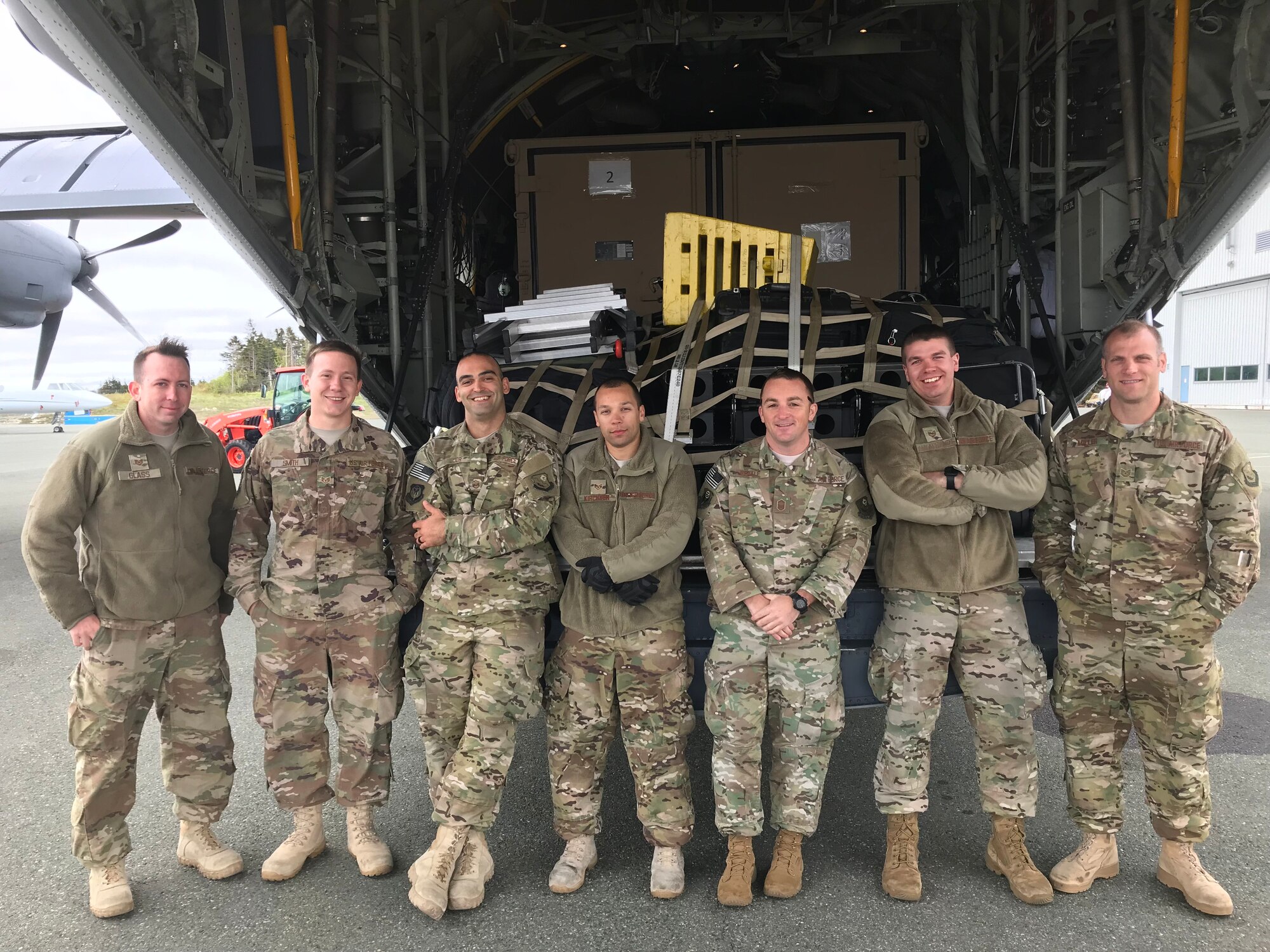 193rd Special Operations Wing Airmen pose for a photo during multinational exercises outside of the continental United States. These exercises were Trojan Footprint and Flaming Sword and occurred from May 15 - June 15, 2018. (U.S. Air National Guard courtesy photo/released.)