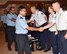 Indian Air Force Air Vice Marshall Mahendra Vikram Singh, commander of the Indian air force command hospital in Bengaluru, shakes hands with U.S. Air Force Lt. Col. Daniel Roberts, Pacific Air Forces Aviation management Branch chief, during the opening ceremony of a recent U.S. Air Force and Indian air force subject matter expert exchange (SMEE) at the Institute of Aviation Medicine in Bengaluru, India, in late June 2018. The four-day inaugural, bilateral exchange was designed to facilitate an understanding of the medical capabilities that each service brings to the table. (Courtesy photo)