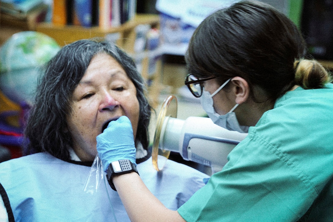 Army Reserve Soldiers conduct Medical IRT clinic at Bug-O-Nay-Ge-Shig School