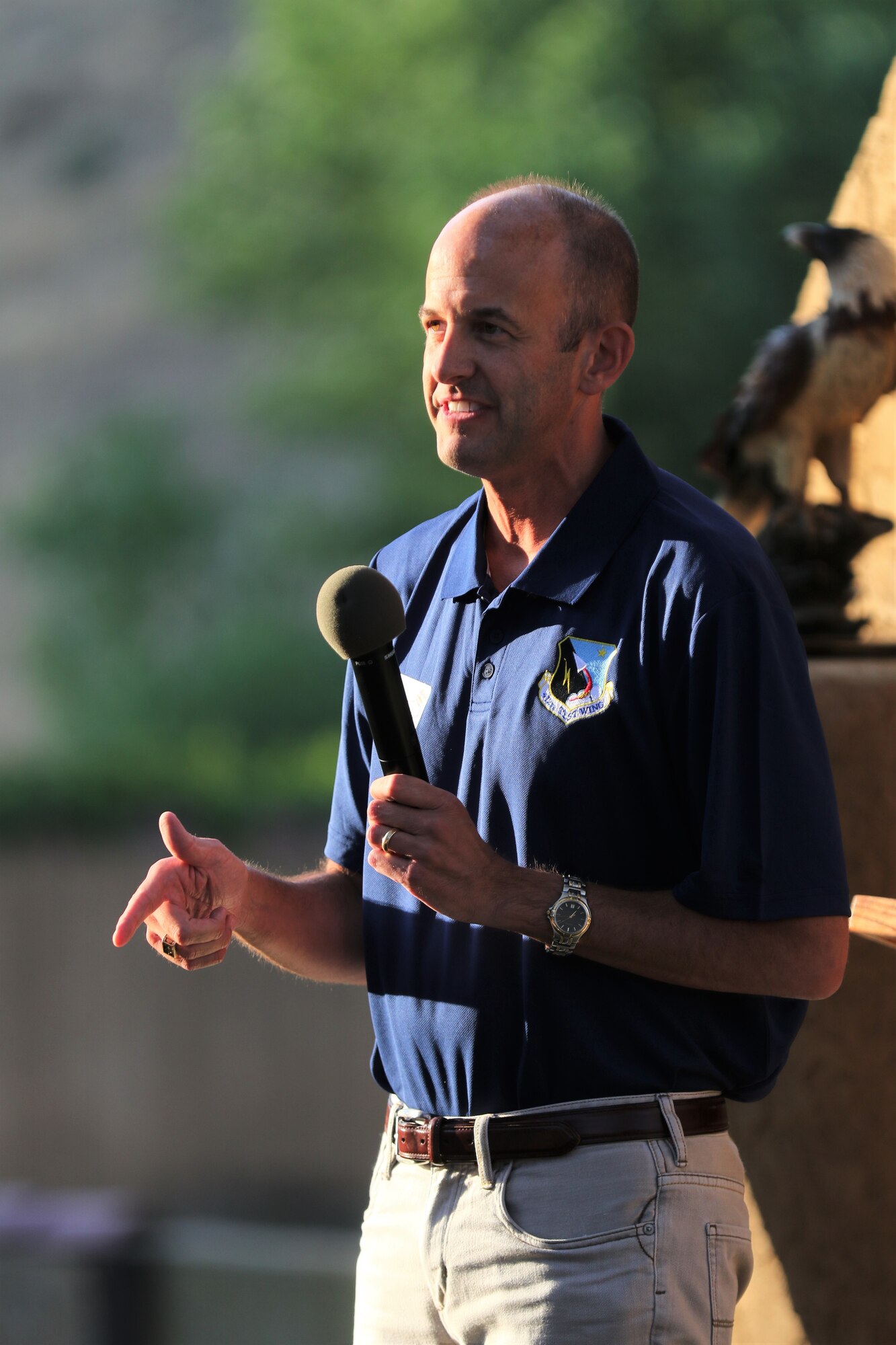 Members of the Edwards Air Force Base Civilian Military Support Group pose for a group photo at their annual barbecue at the Hacienda Lane Ranch in Palmdale, California, July 20. More than 100 people from throughout the Antelope Valley, to include U.S. Congressman Steve Knight, and Team Edwards attended the event to show their support for an organization dedicated to supporting the
quality of life on base. (Courtesy photo by Kane Wickham)