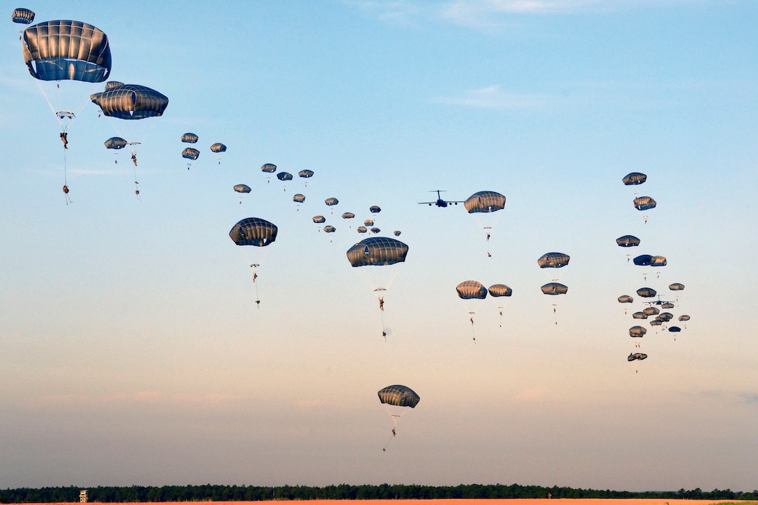 Soldiers participate in airborne operations during Operation Devil Storm.