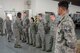 Col. Otis C. Jones, 374th Airlift Wing commander, shakes hands with the Airmen of the 374th Medical Support Squadron during the 374th Medical Group immersion tour at Yokota Air Base, Japan, July 24, 2018.