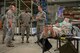 Staff Sgt. Shane Page, 374th Medical Support Squadron NCO in charge of patient movement items, briefs Col. Otis C. Jones, 374th Airlift Wing commander, about Yokota’s patient movement capability during the 374th Medical Group immersion tour at Yokota Air Base, Japan, July 24, 2018.