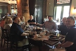 The People and Development Division enjoying their lunch at the Boar and Barrel, Creekside, Gahanna, Ohio on July 11, 2018