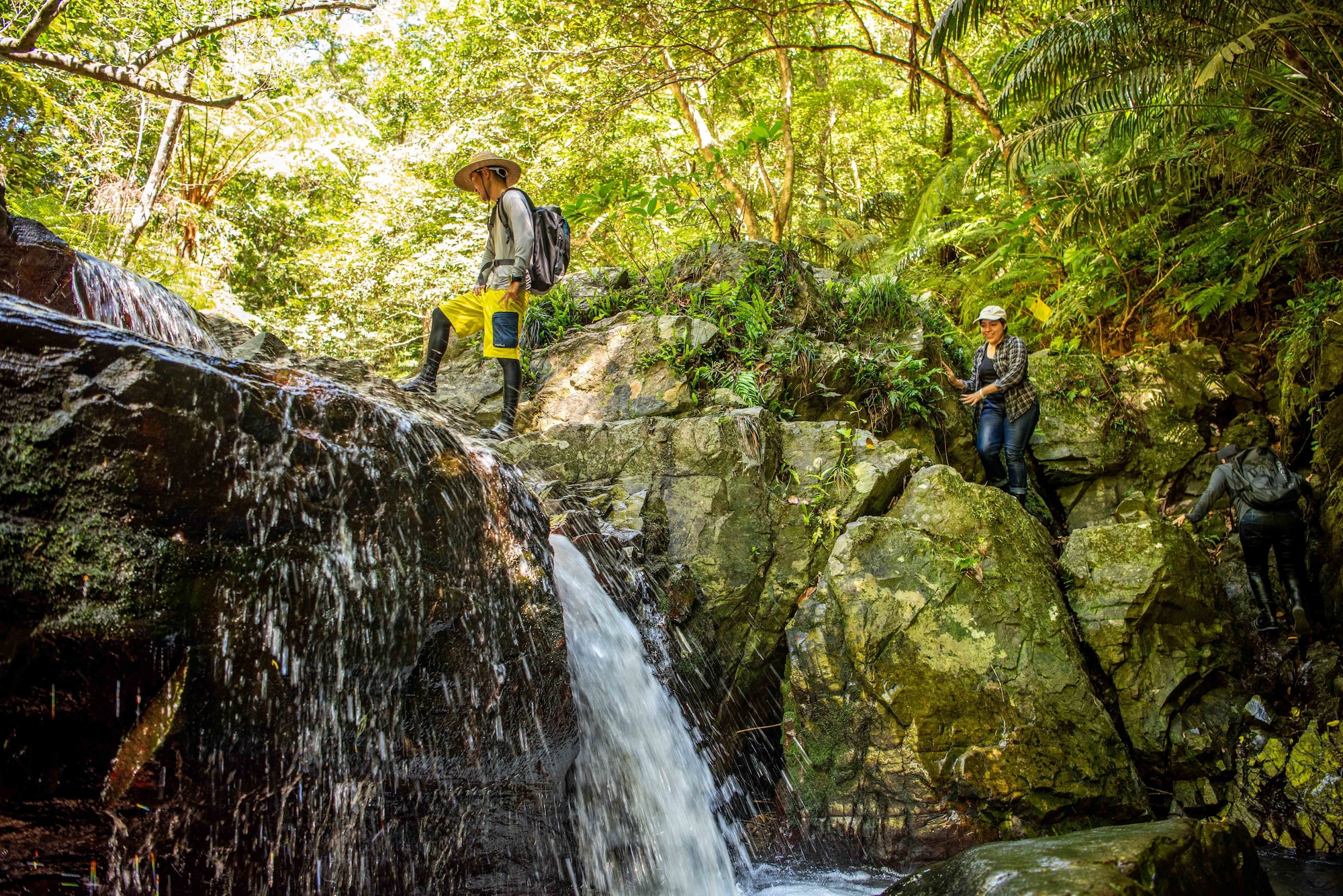 The 18th Force Support Squadron hosted a river trekking trip July 25, 2018, at the Genka River in Okinawa, Japan. The 18th FSS hosts many adventures on a monthly basis to include canoeing, hiking and other outdoor activities.  (U.S. Air Force photo by Senior Airman Kristan Campbell